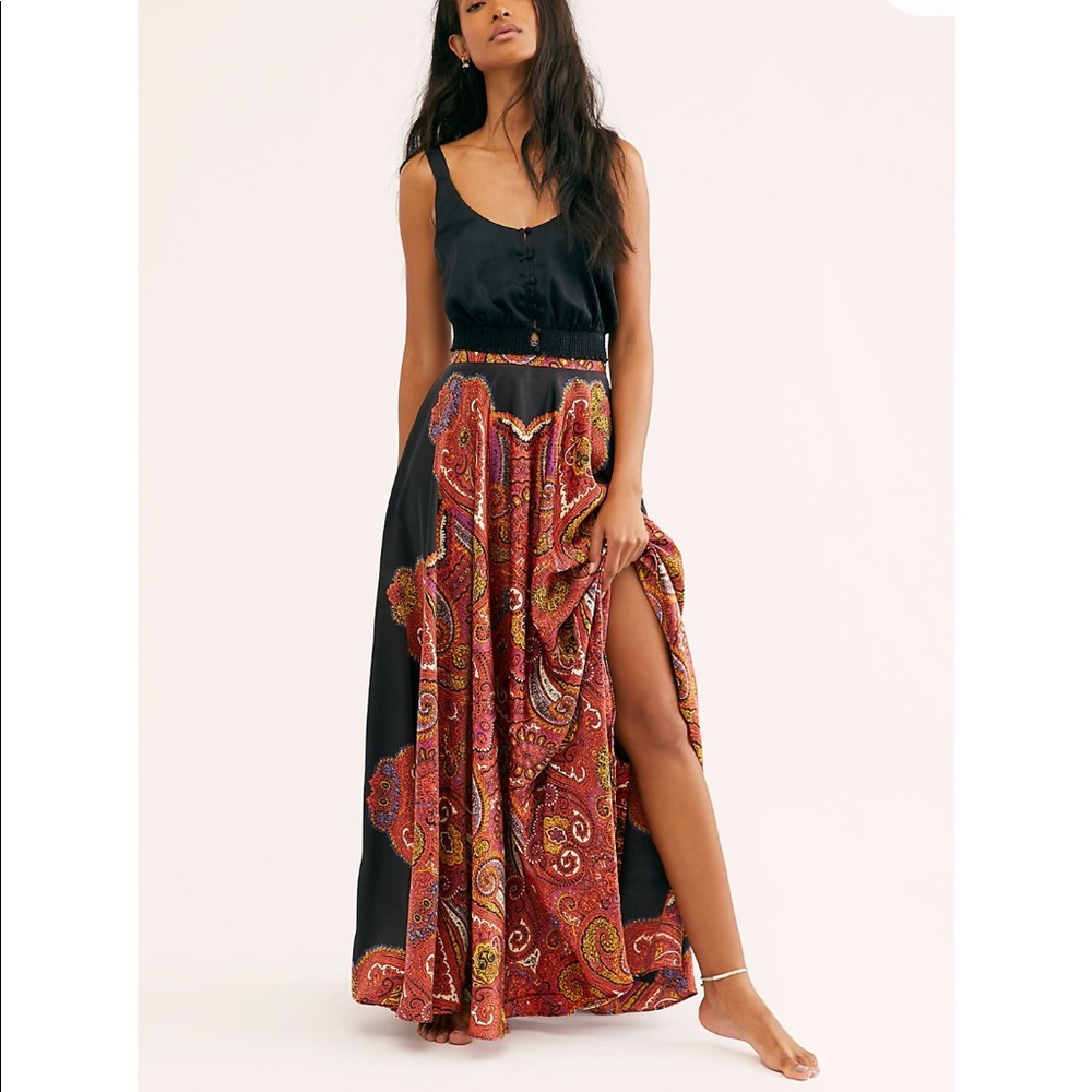 Free People Paisley Dreams Maxi Skirt